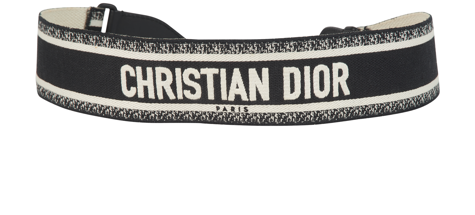 Christian Dior Saddle Strap, &pound;350, Accessories, Black/White, Canvas, Back view